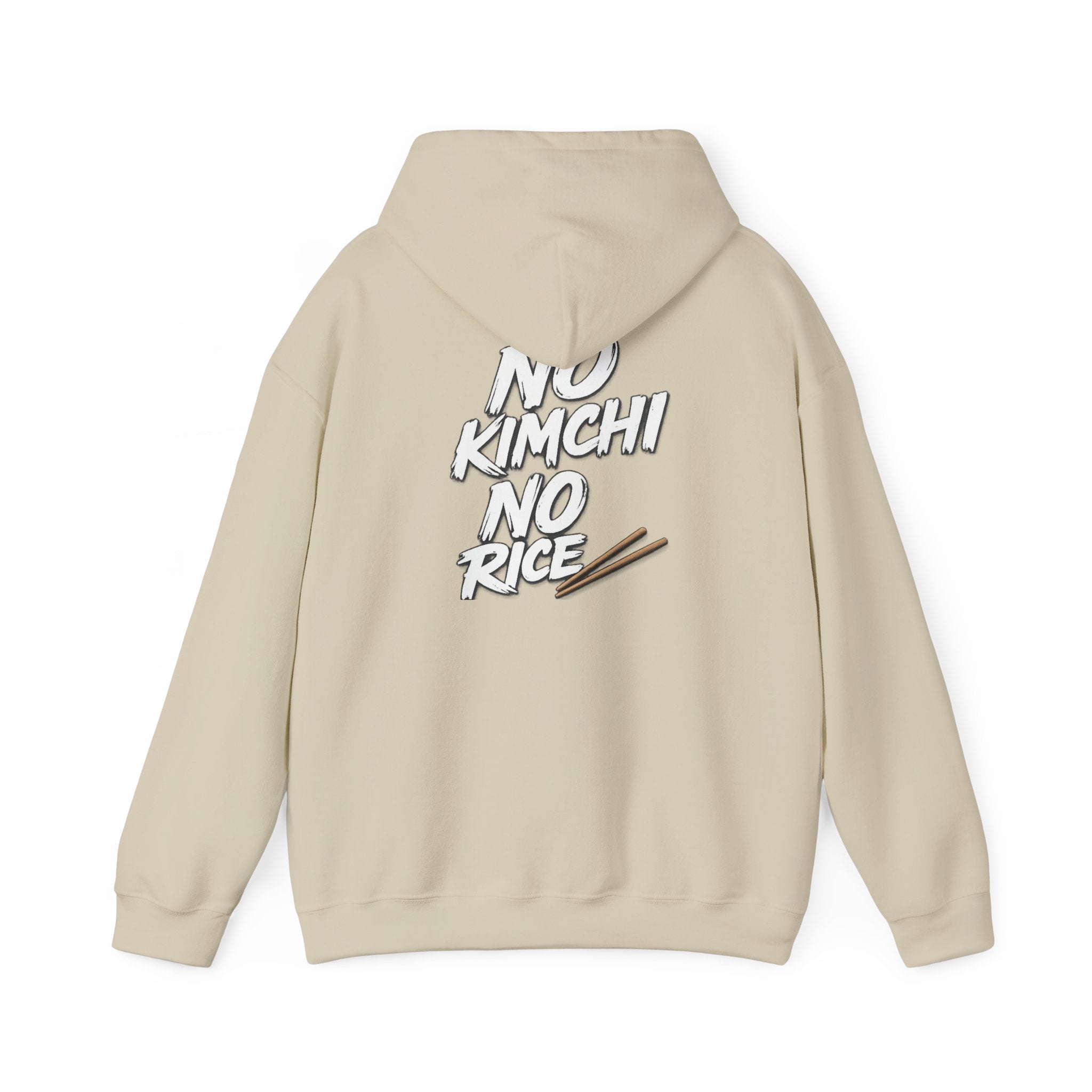 Kimchi Hoodie — "No Kimchi No Rice" Korean Food Graphic Pullover