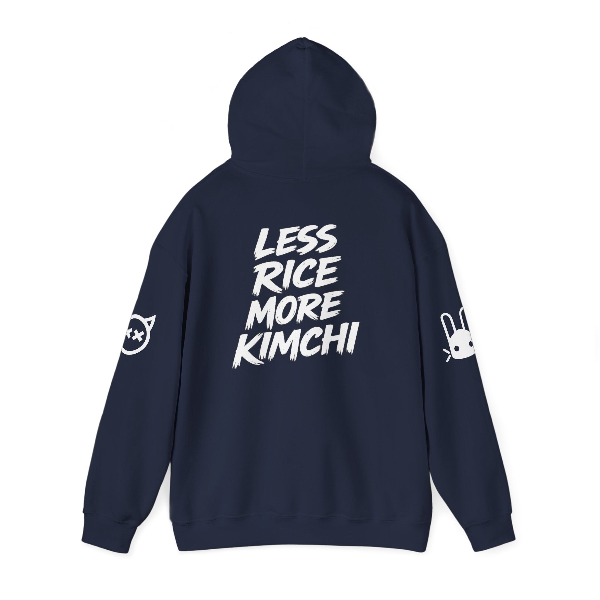 Kimchi Hoodie – 'Less Rice More Kimchi' Graphic Pullover