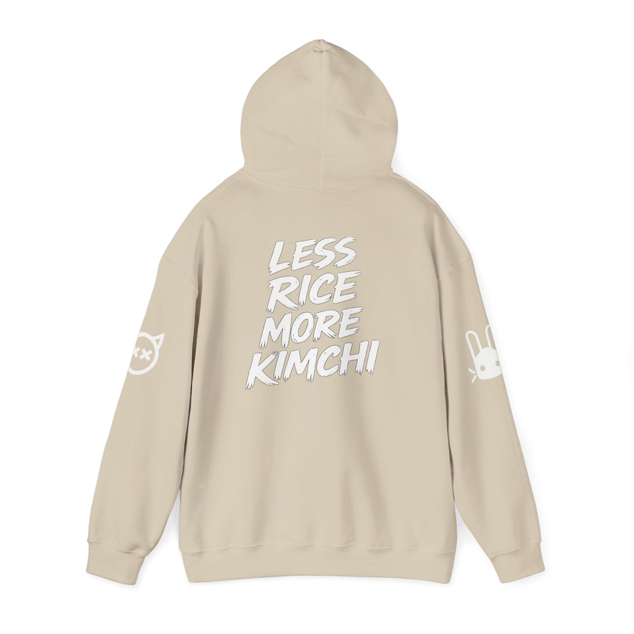 Kimchi Hoodie – 'Less Rice More Kimchi' Graphic Pullover