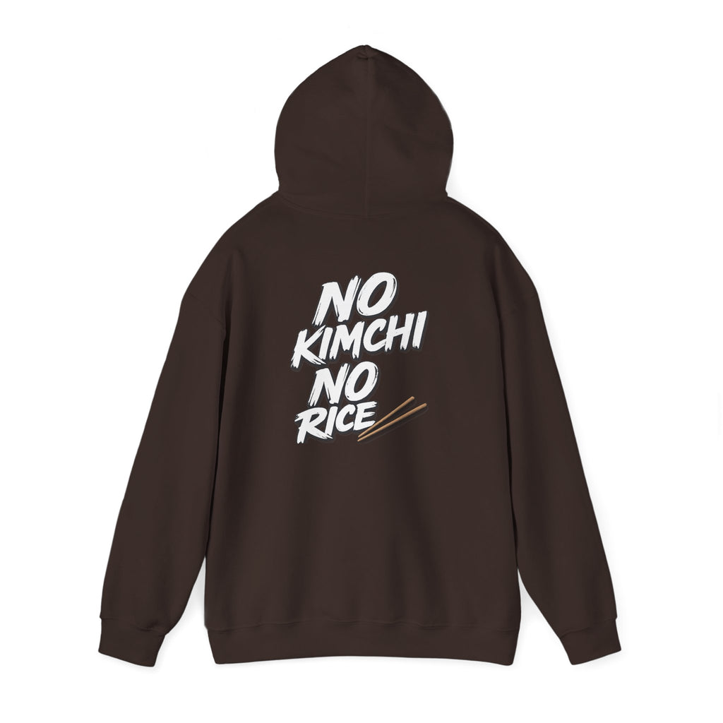 Kimchi Hoodie — "No Kimchi No Rice" Korean Food Graphic Pullover