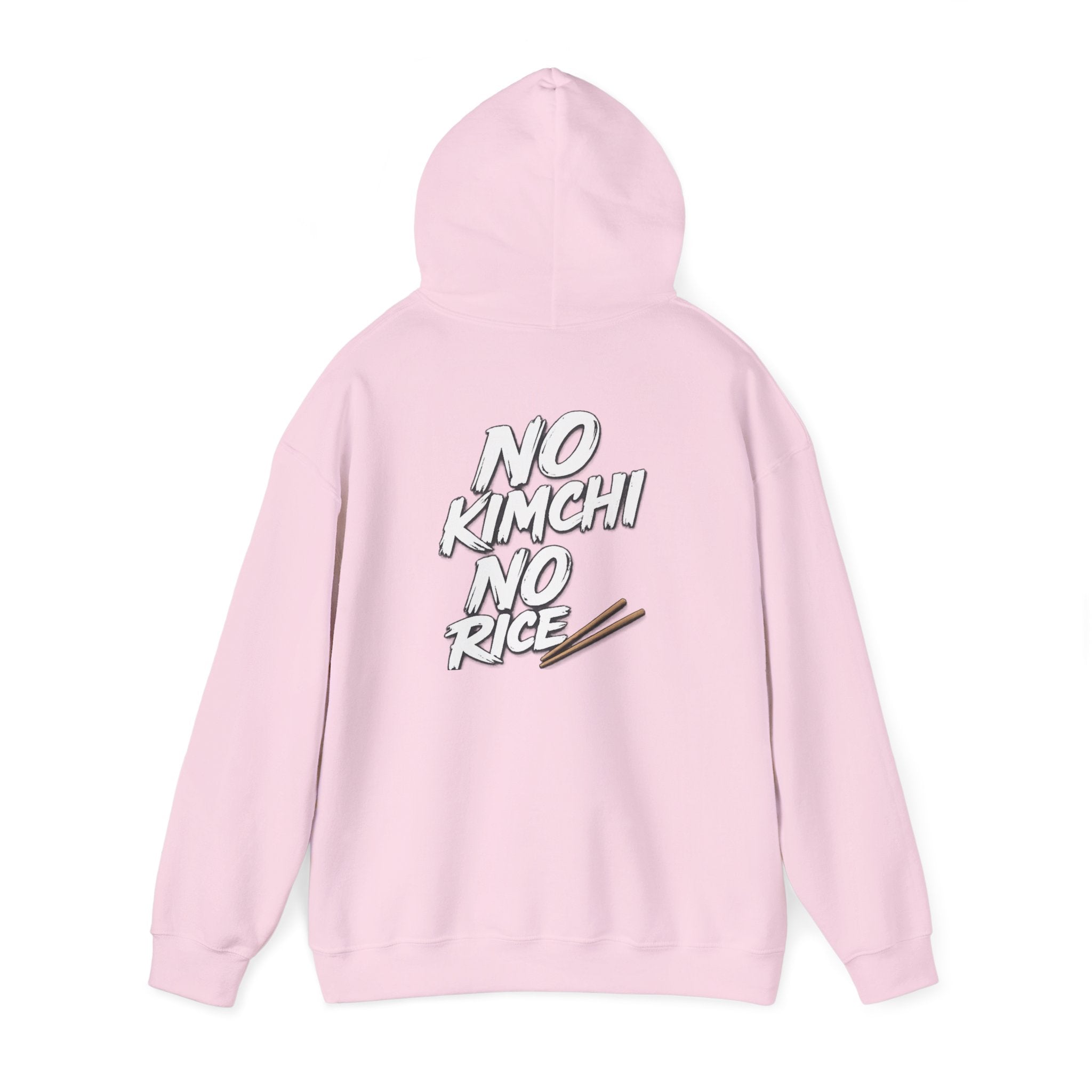 Kimchi Hoodie — "No Kimchi No Rice" Korean Food Graphic Pullover