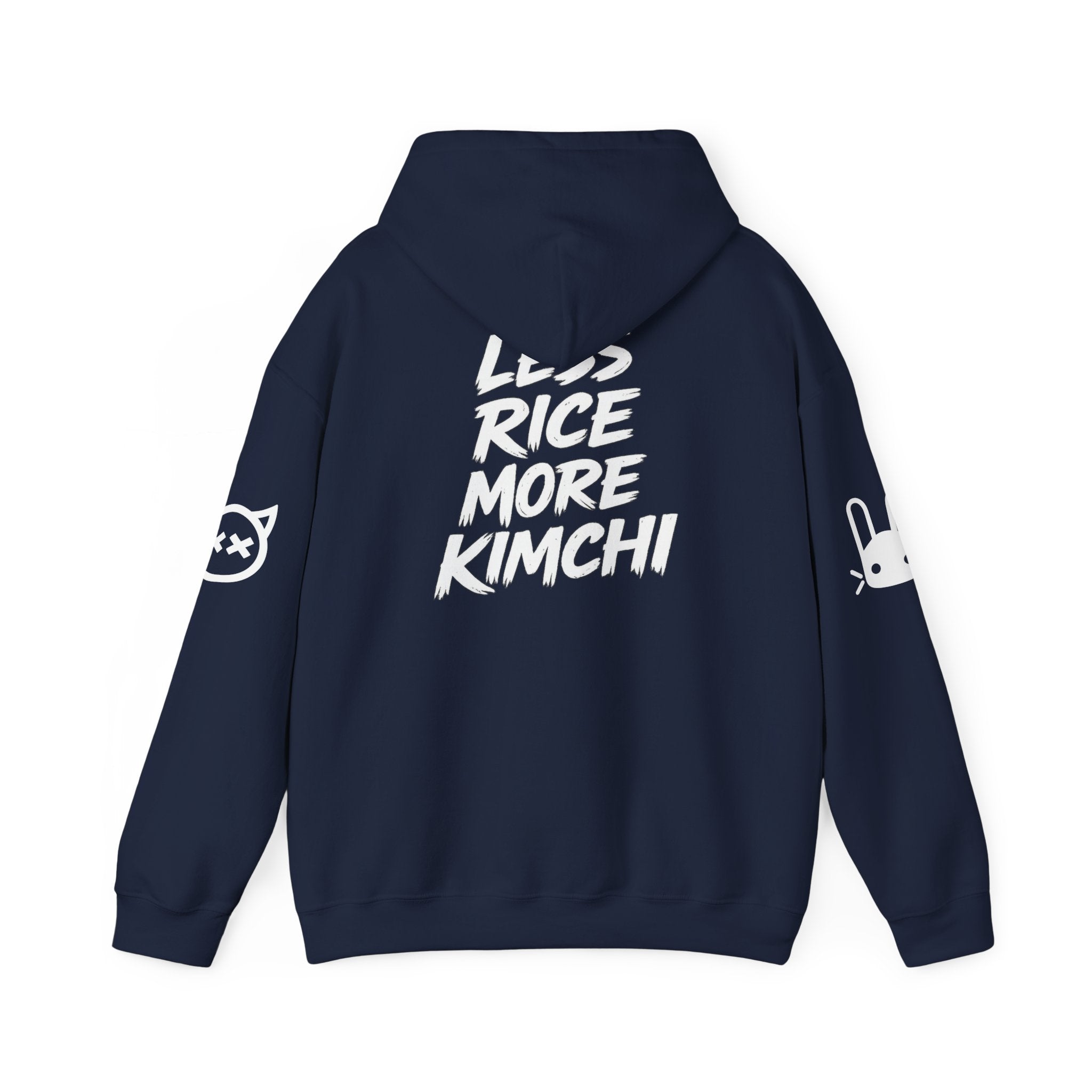 Kimchi Hoodie – 'Less Rice More Kimchi' Graphic Pullover