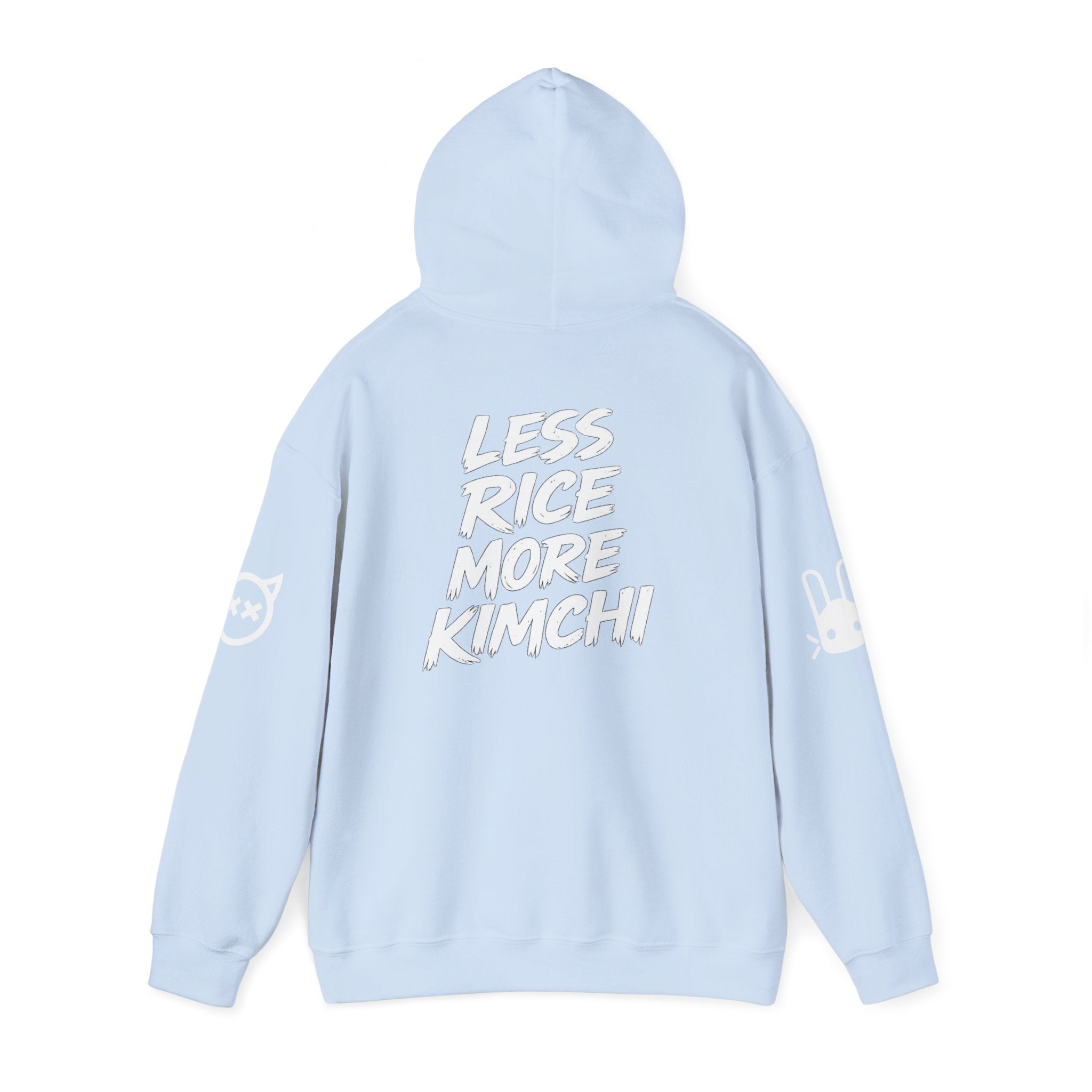 Kimchi Hoodie – 'Less Rice More Kimchi' Graphic Pullover