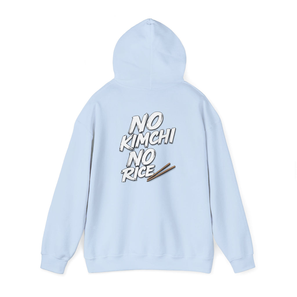 Kimchi Hoodie — "No Kimchi No Rice" Korean Food Graphic Pullover