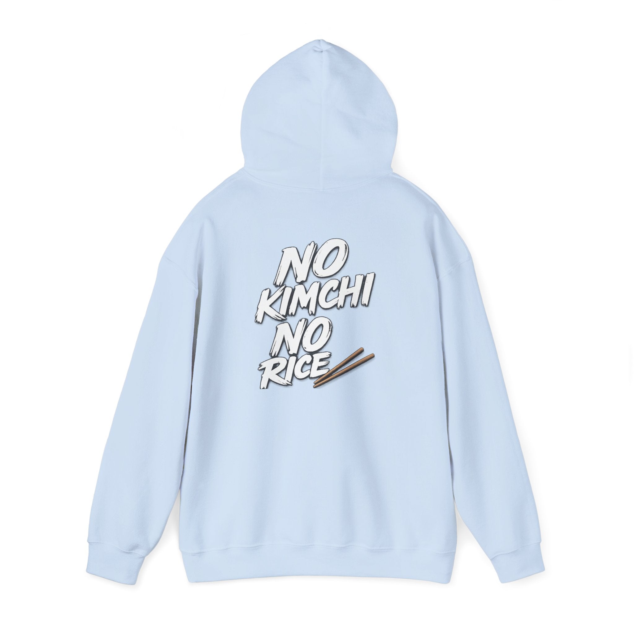 Kimchi Hoodie — "No Kimchi No Rice" Korean Food Graphic Pullover