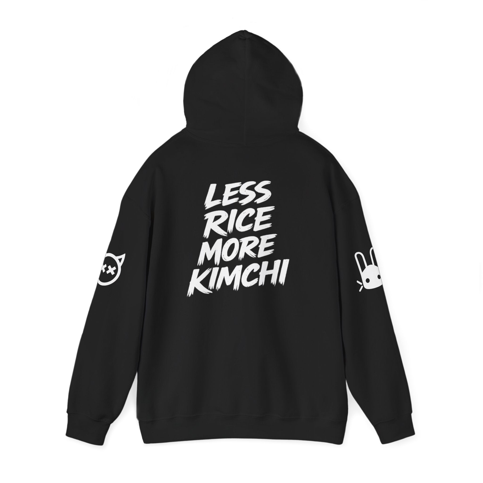Kimchi Hoodie – 'Less Rice More Kimchi' Graphic Pullover