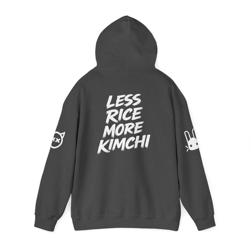 Kimchi Hoodie – 'Less Rice More Kimchi' Graphic Pullover