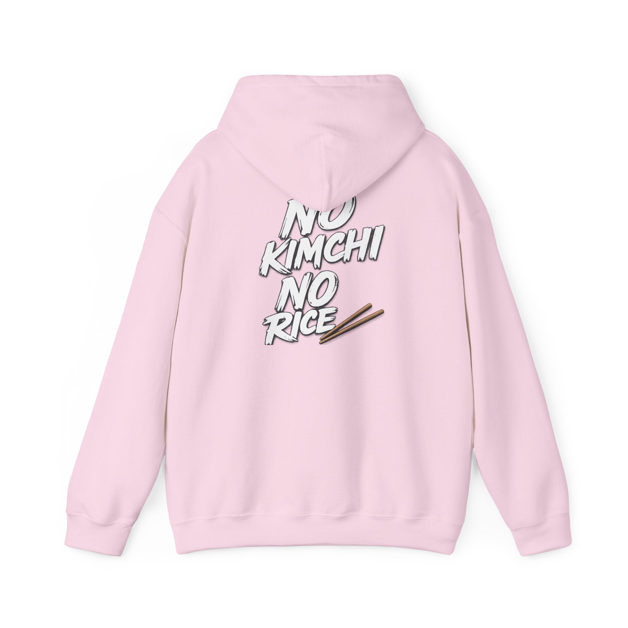 Kimchi Hoodie — "No Kimchi No Rice" Korean Food Graphic Pullover