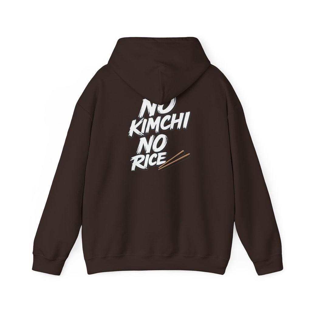 Kimchi Hoodie — "No Kimchi No Rice" Korean Food Graphic Pullover