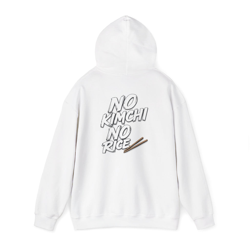 Kimchi Hoodie — "No Kimchi No Rice" Korean Food Graphic Pullover