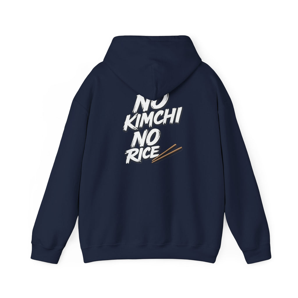 Kimchi Hoodie — "No Kimchi No Rice" Korean Food Graphic Pullover