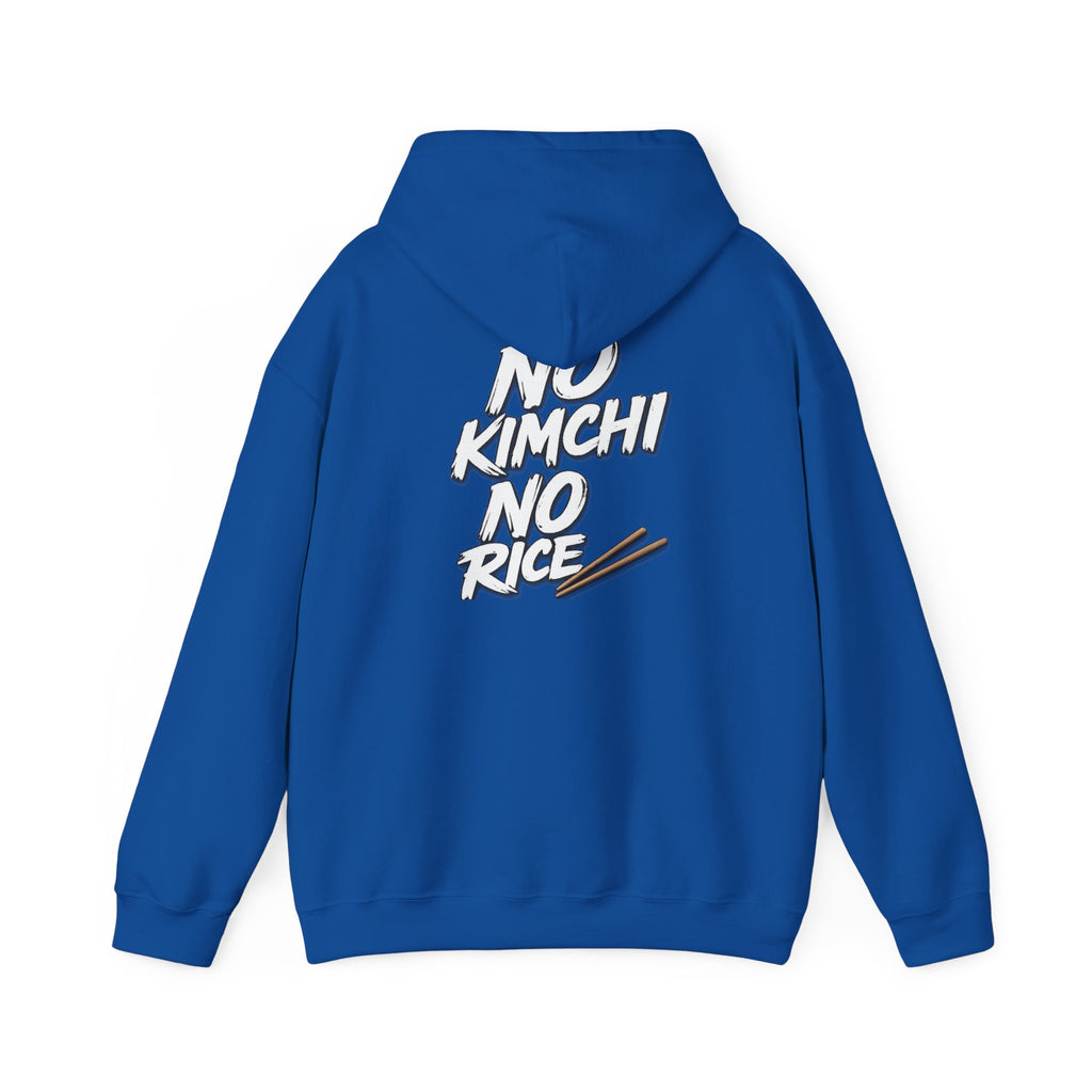 Kimchi Hoodie — "No Kimchi No Rice" Korean Food Graphic Pullover