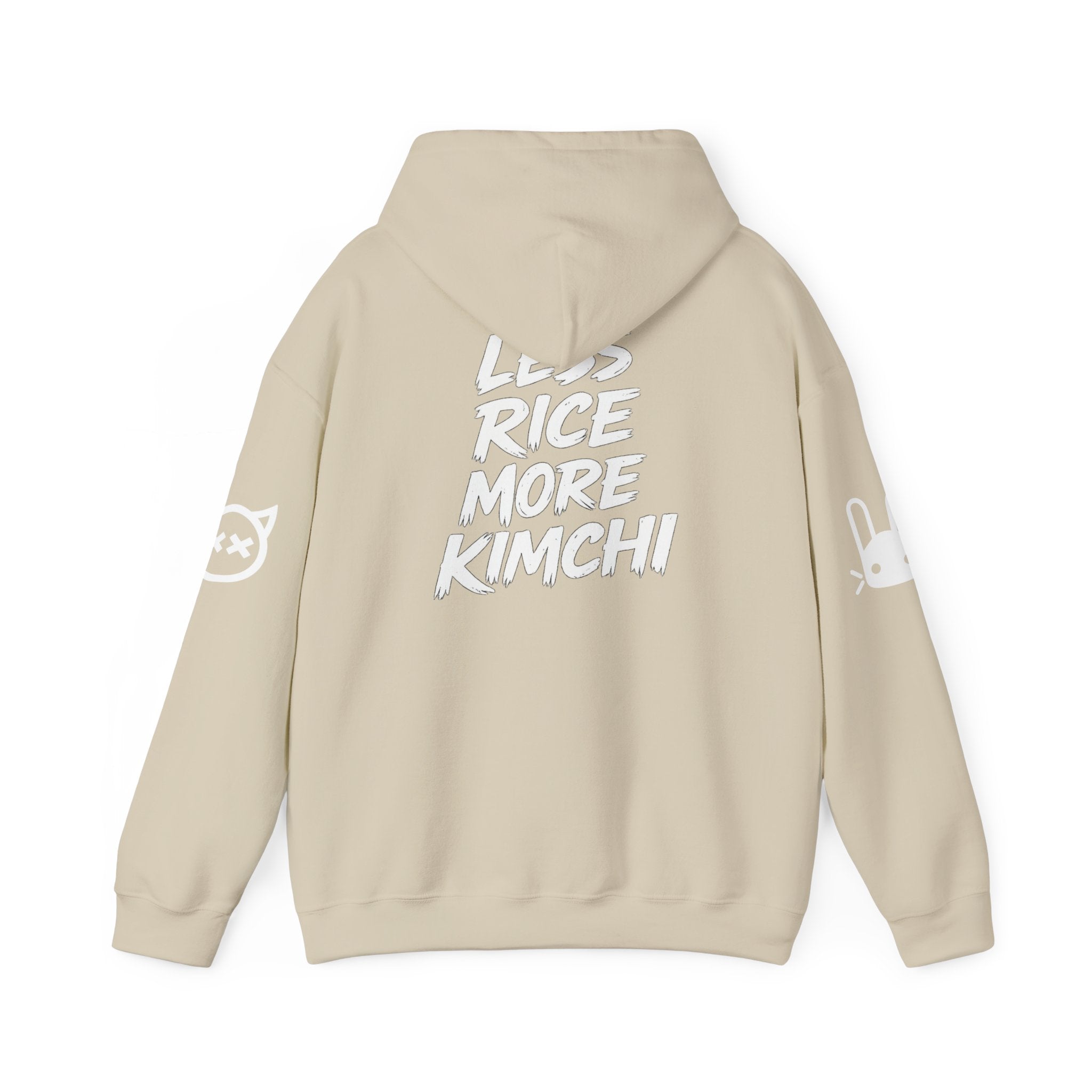 Kimchi Hoodie – 'Less Rice More Kimchi' Graphic Pullover