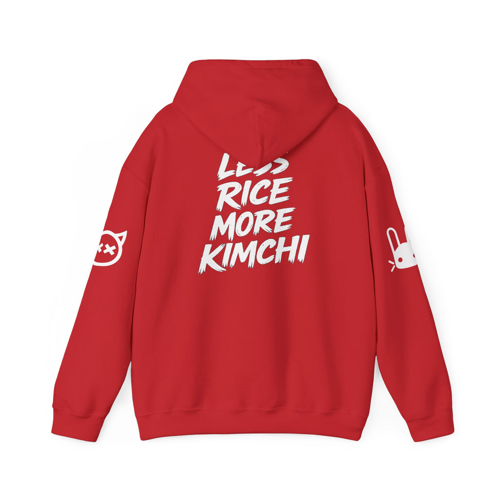 Kimchi Hoodie – 'Less Rice More Kimchi' Graphic Pullover