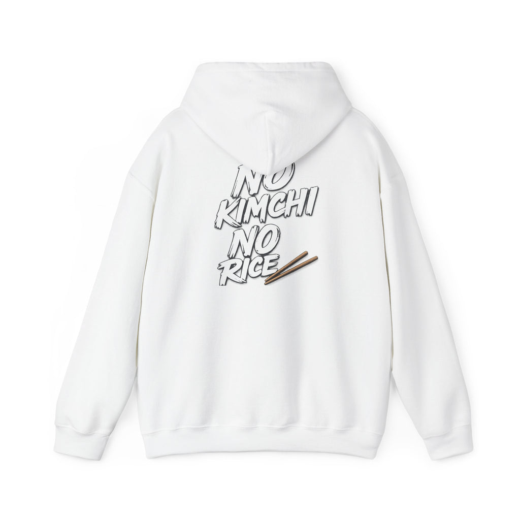 Kimchi Hoodie — "No Kimchi No Rice" Korean Food Graphic Pullover