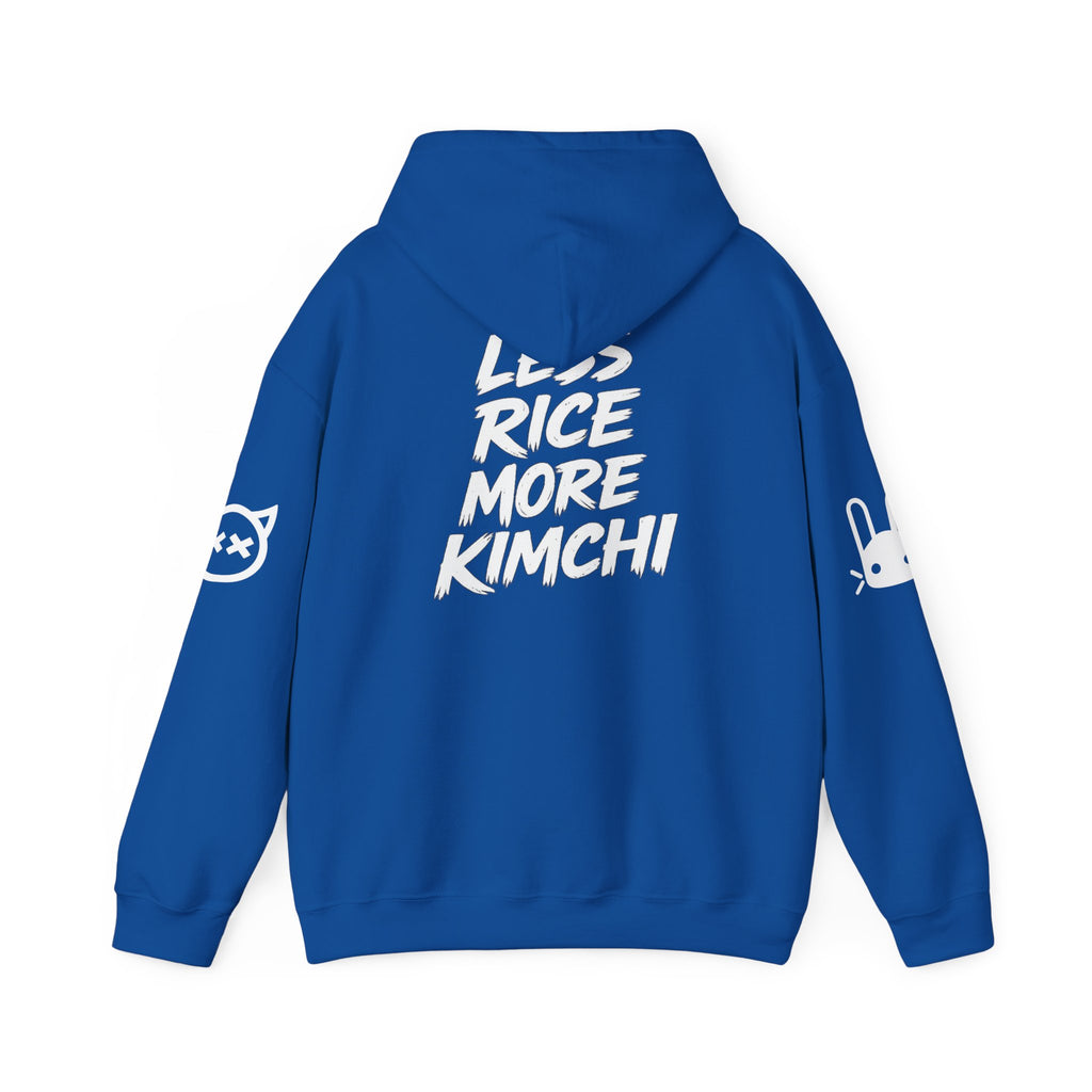 Kimchi Hoodie – 'Less Rice More Kimchi' Graphic Pullover