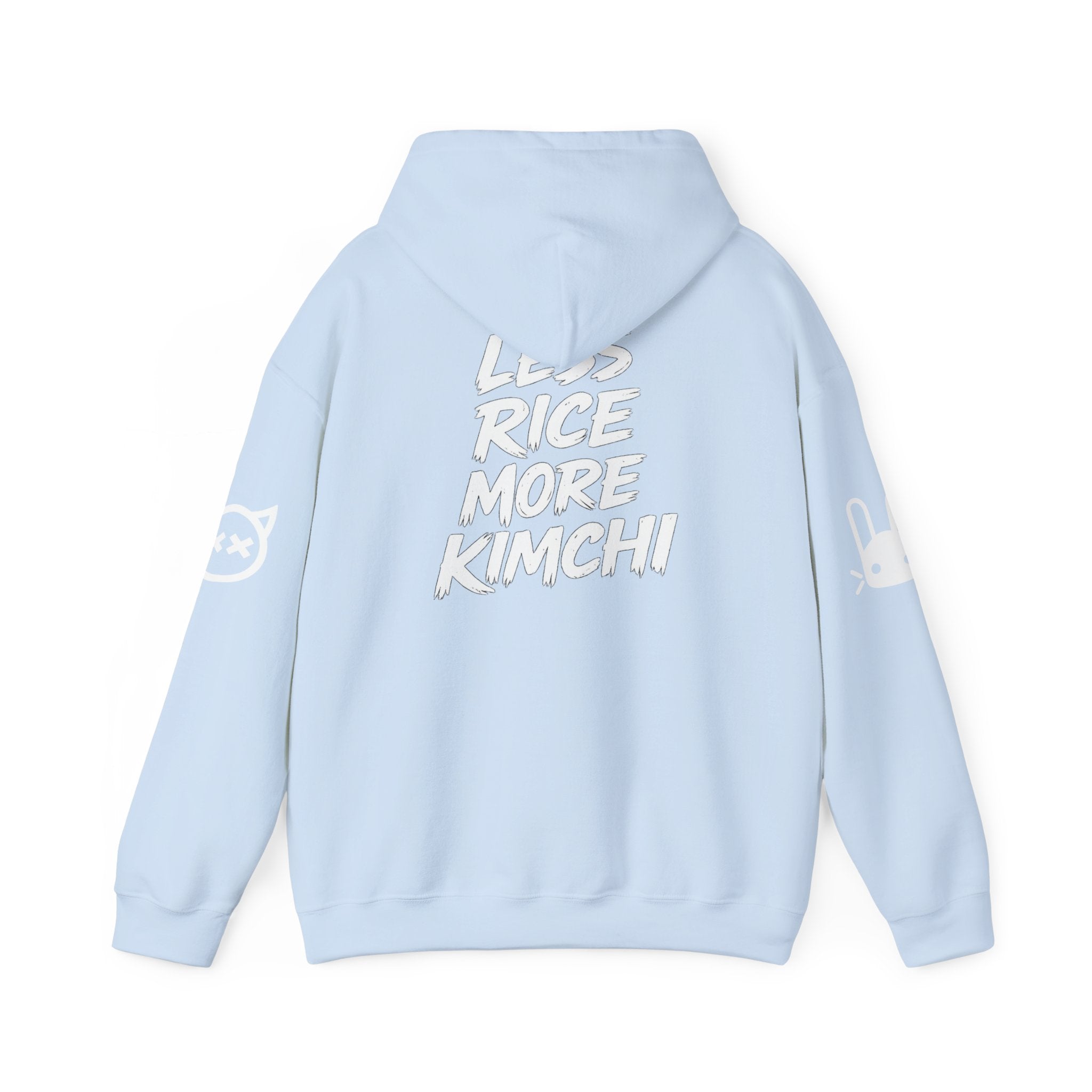 Kimchi Hoodie – 'Less Rice More Kimchi' Graphic Pullover