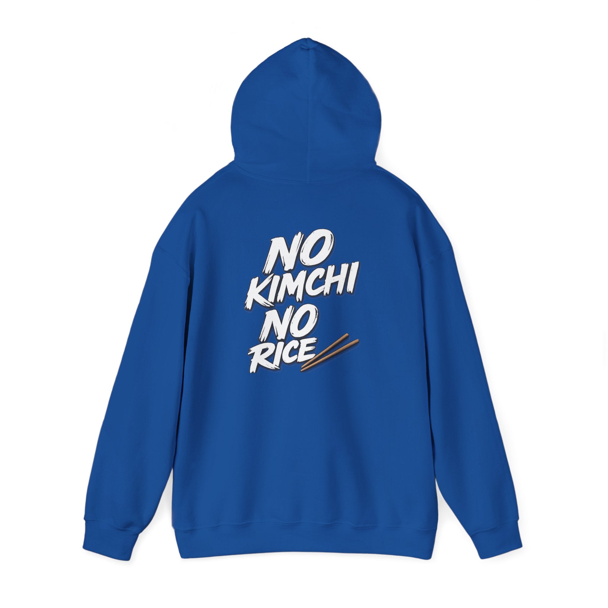 Kimchi Hoodie — "No Kimchi No Rice" Korean Food Graphic Pullover