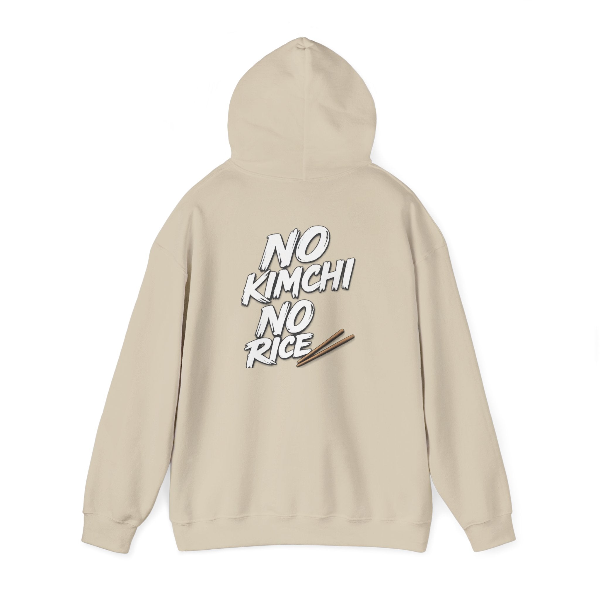 Kimchi Hoodie — "No Kimchi No Rice" Korean Food Graphic Pullover