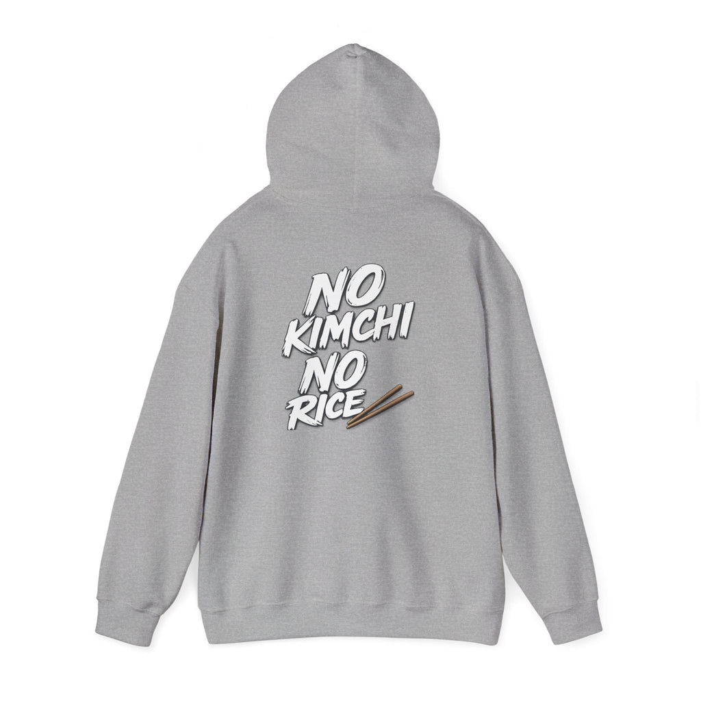 Kimchi Hoodie — "No Kimchi No Rice" Korean Food Graphic Pullover