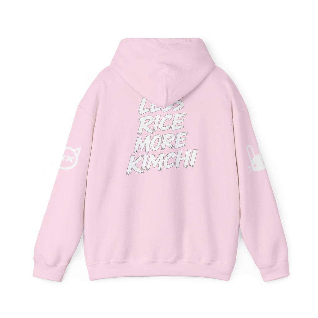 Kimchi Hoodie – 'Less Rice More Kimchi' Graphic Pullover
