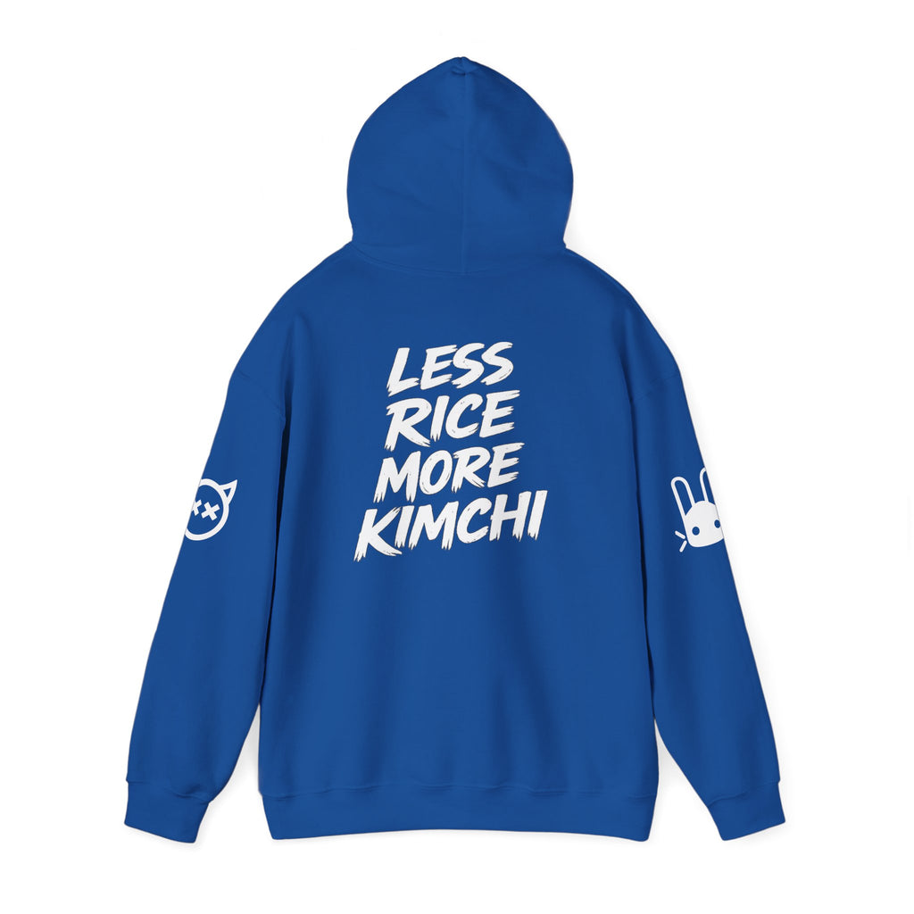 Kimchi Hoodie – 'Less Rice More Kimchi' Graphic Pullover