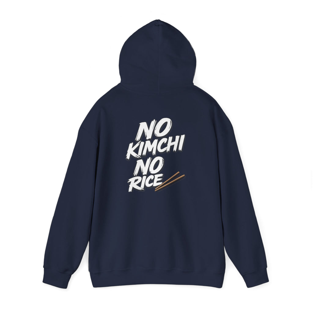 Kimchi Hoodie — "No Kimchi No Rice" Korean Food Graphic Pullover