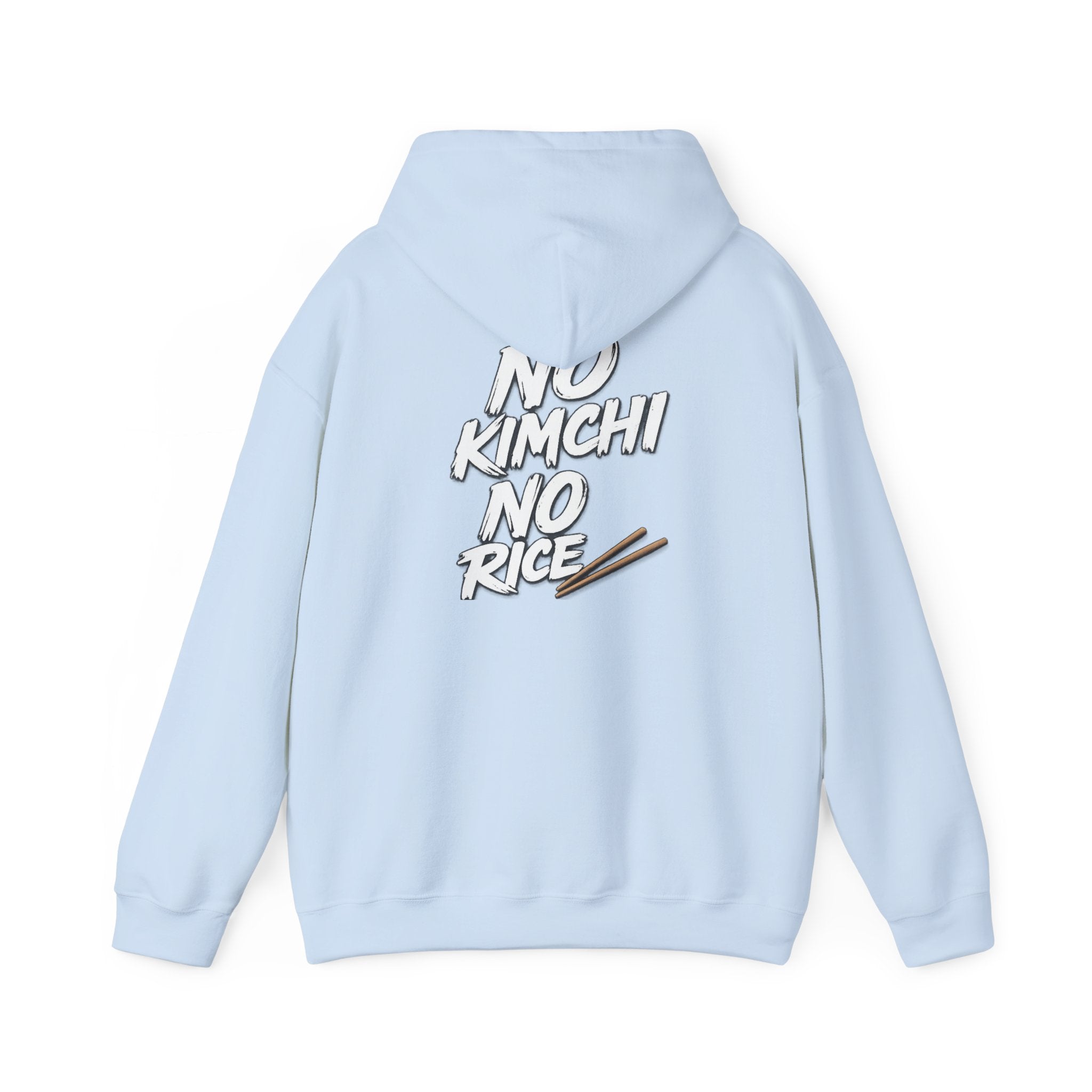 Kimchi Hoodie — "No Kimchi No Rice" Korean Food Graphic Pullover
